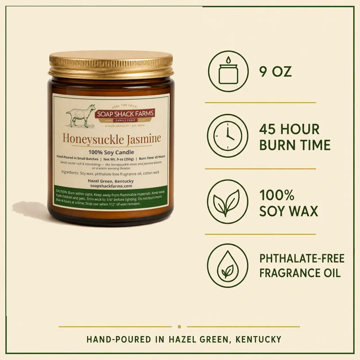 Honeysuckle Jasmine Soy Candle