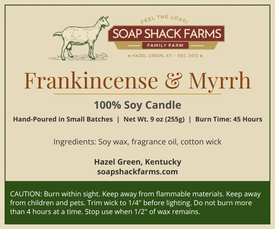 Frankincense & Myrrh Soy Candle
